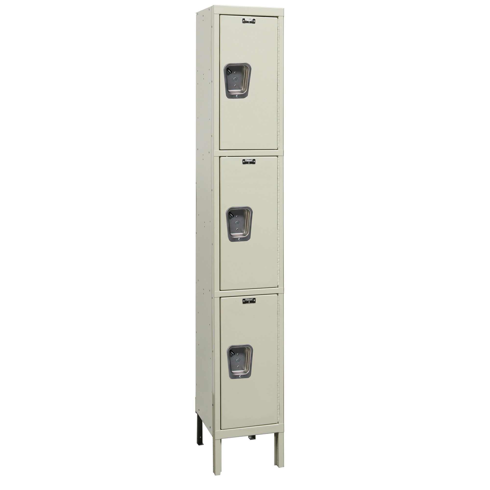 Hallowell, Maintenance-Free Quiet Locker, Height 78 in, Width 12 in, Color Tan, Model# UY1258-3A-PT